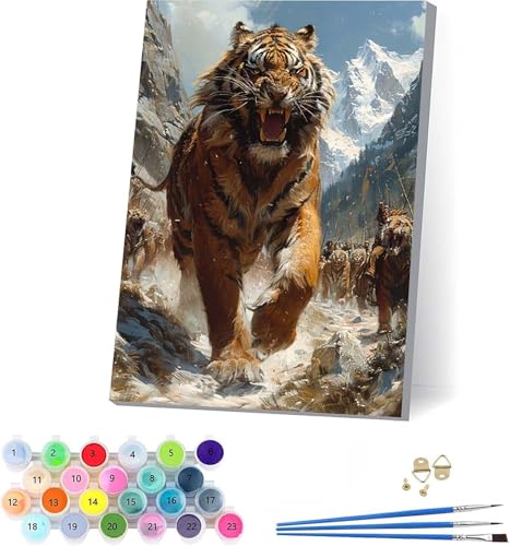 刺繍画　虎刺繍 刺繍絵・刺繍画・虎・額縁・壁飾り・No.230316-06・梱包サイズ